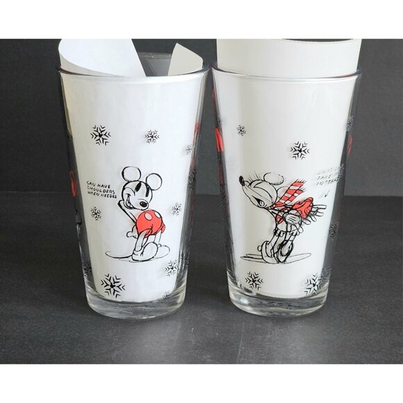 Disney Mickey Sketchbook Drinking Glasses - New Without Box - Picture 3 of 8